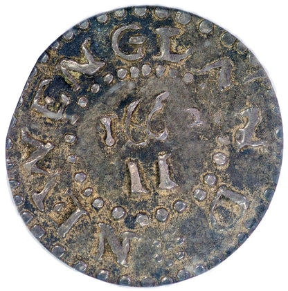1662 2PENCE OAK TREE AU55 PCGS CAC EX FORD
