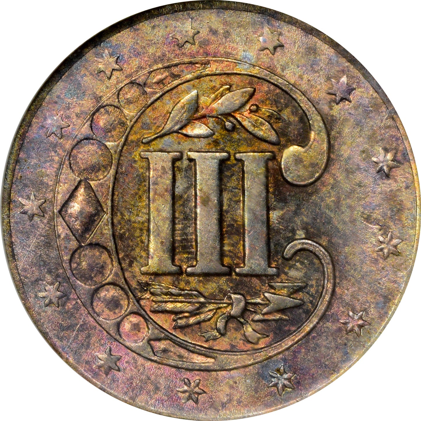 1857 3CS MS64 OH NGC CAC