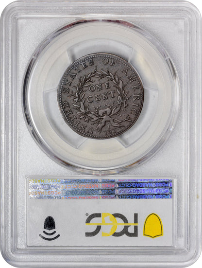 1793 1C Wreath Vine & Bars Vf30 Pcgs Cac