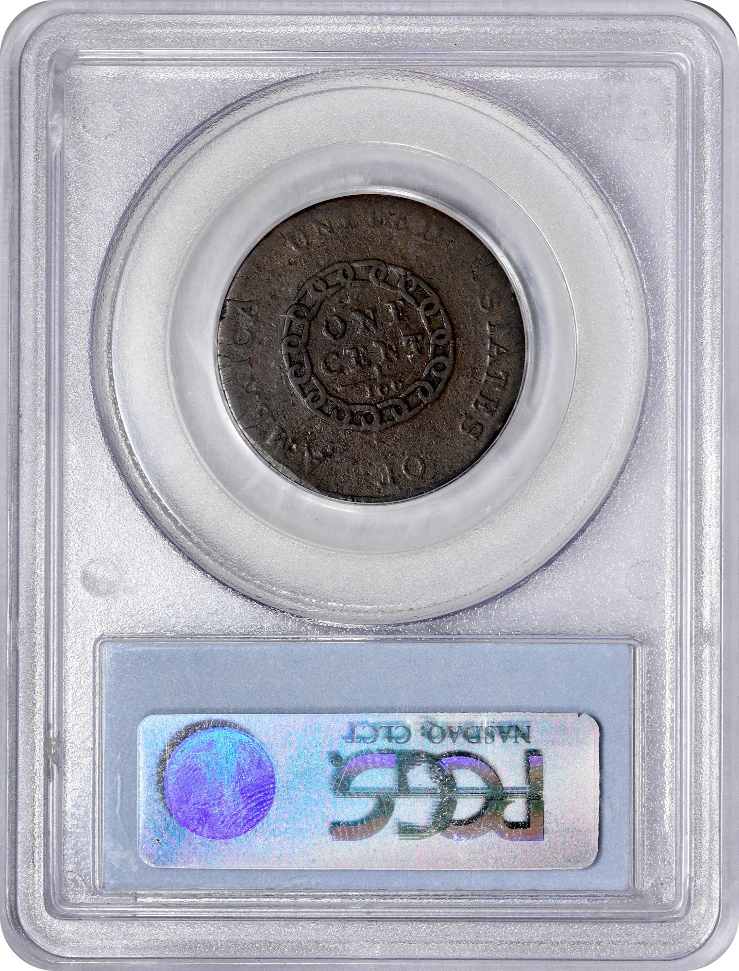 1793 1C CHAIN AMERICA F15 PCGS CAC Vintage coin in a protective holder with a grading label