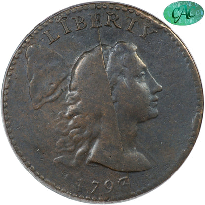 1793 1C LIBERTY CAP VF20 PCGS CAC 1C