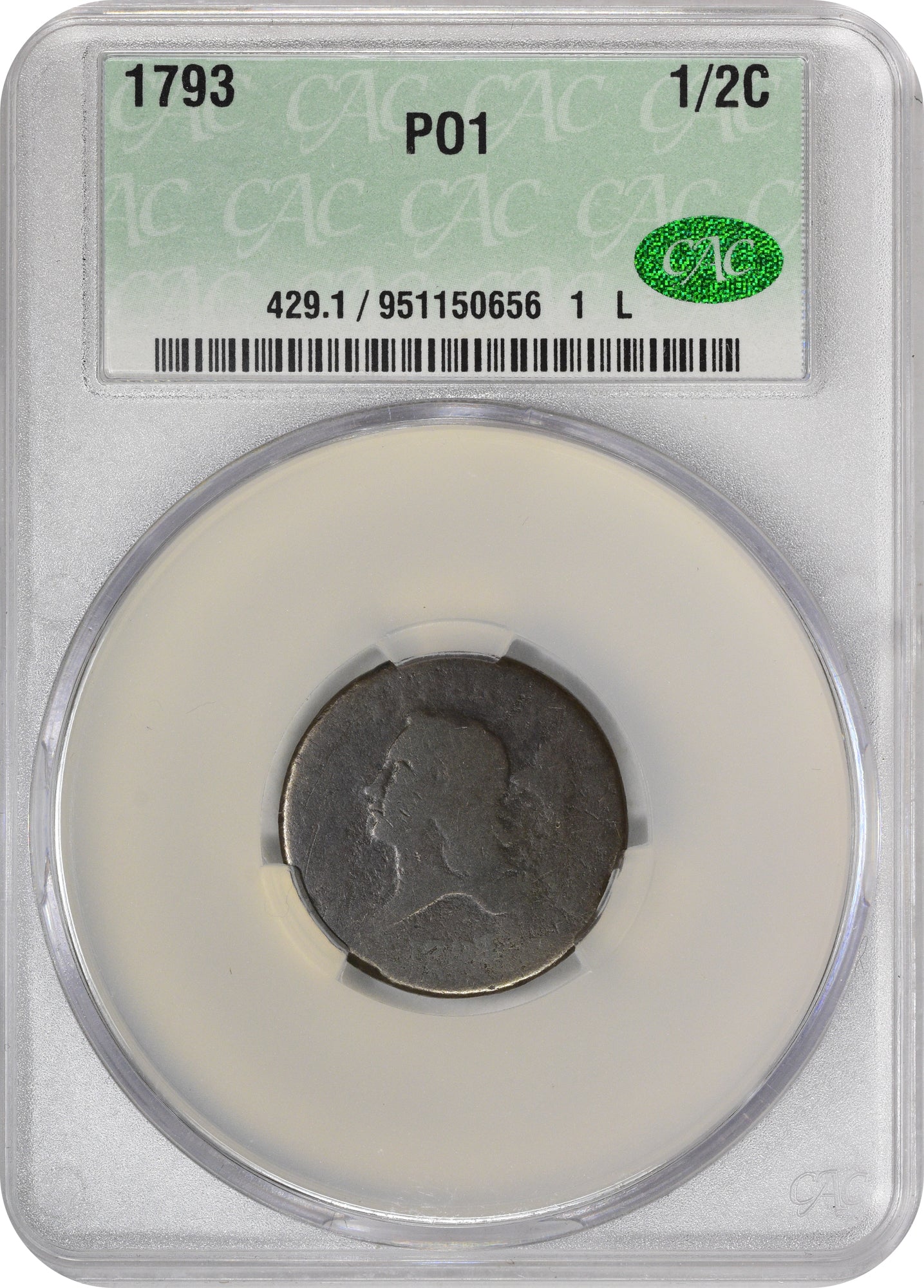 1793 1/2C P01 CACG HOLDER