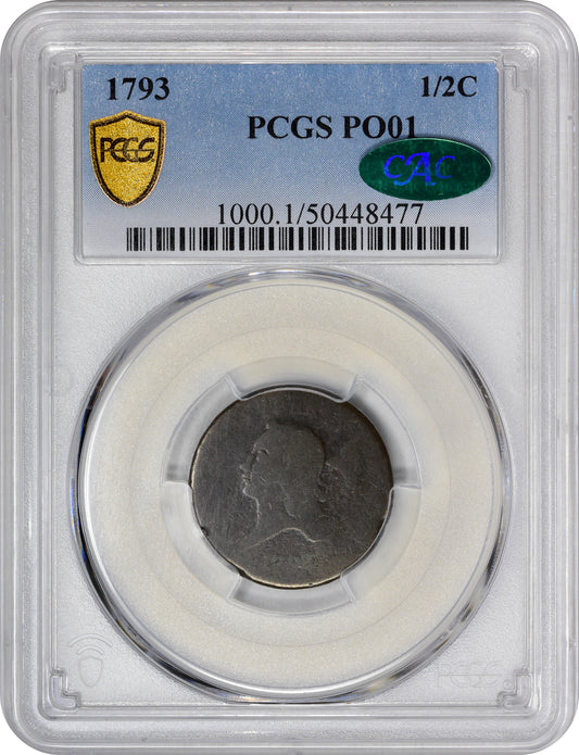 1793 1/2C P01 PCGS CAC