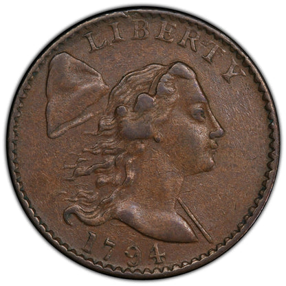 1794 1C S-26 HEAD OF 94 AU53+ PCGS CAC