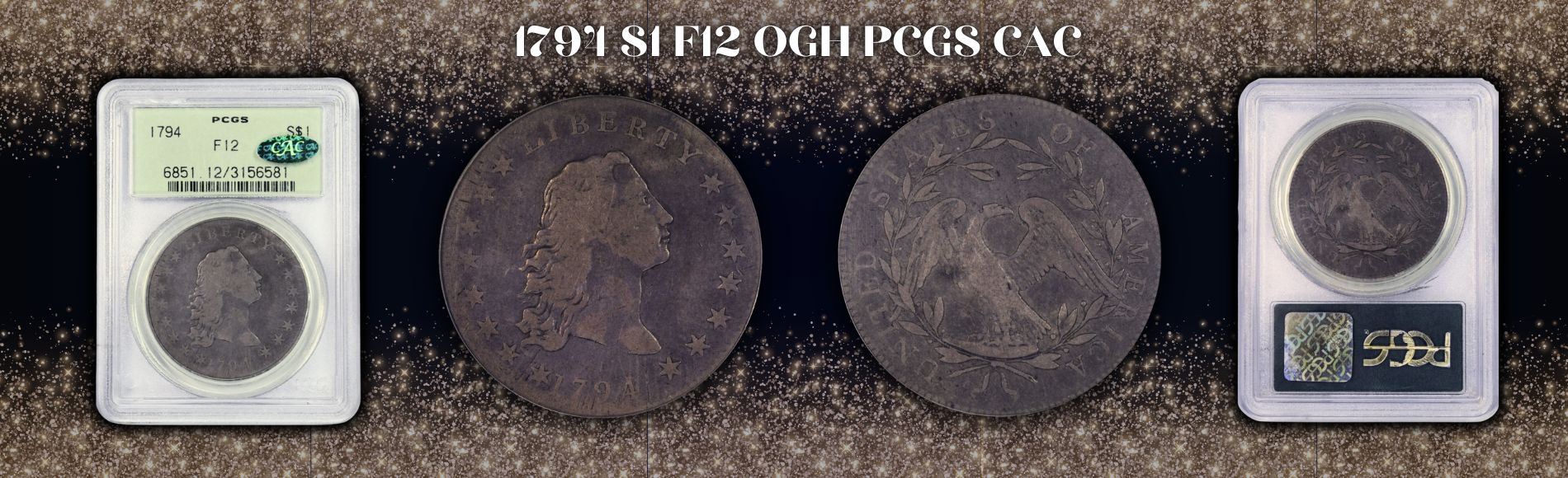 1794 $1 F12 GH PCGS CAC ALL SIDES