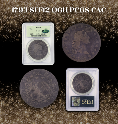 1794 $1 F12 OGH PCGS CAC BANNER MOBILE