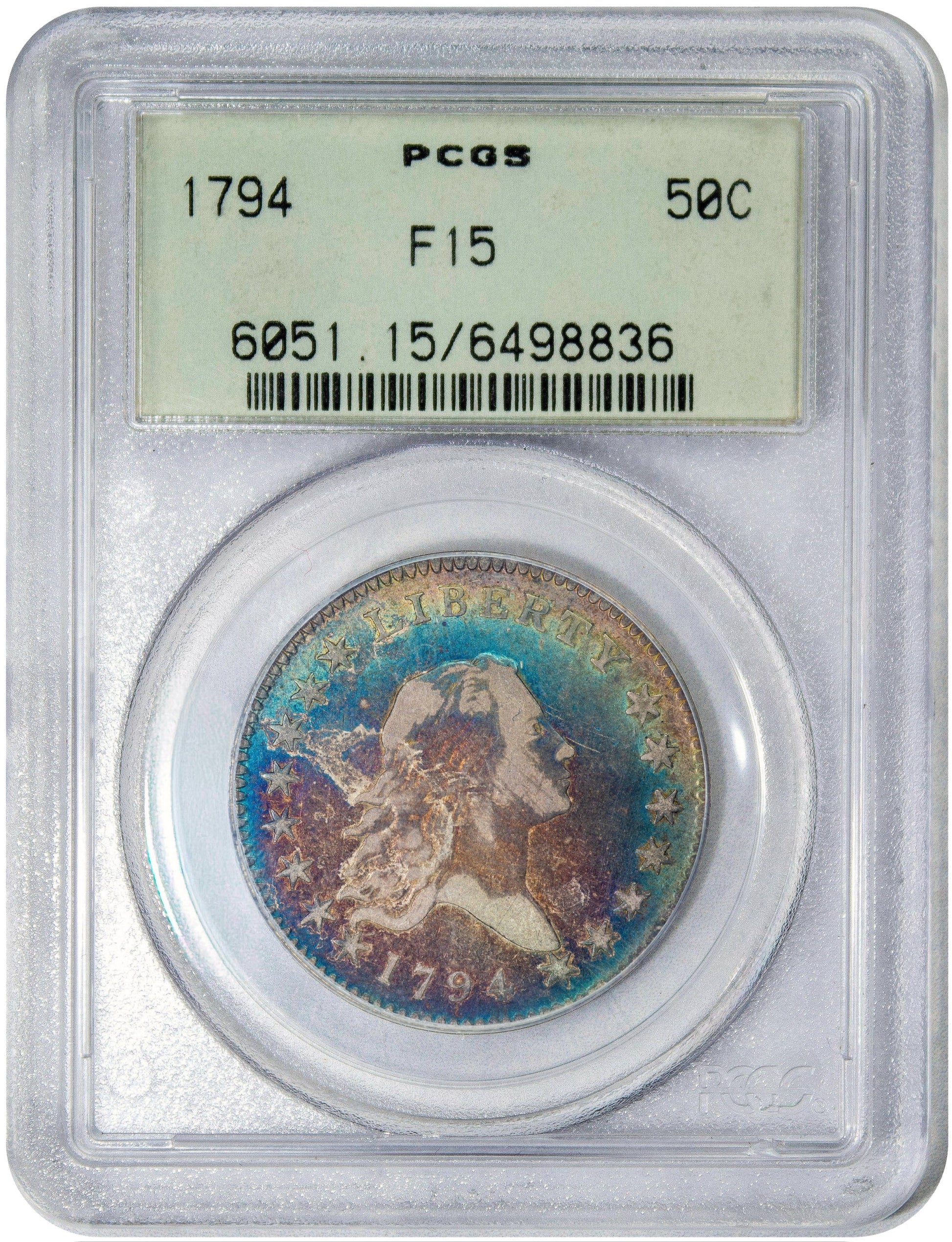 1794 50C F15 OGH PCGS OBVERSE HOLDER