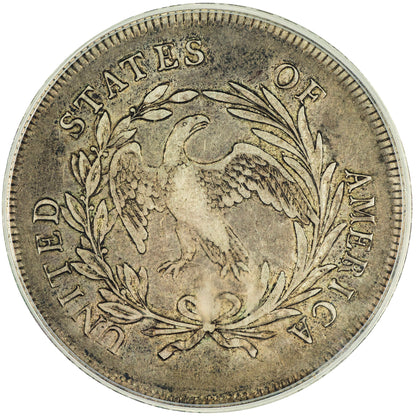 1795 $1 DRAPED BUST OFF-CENTER XF40 PCGS CAC $1