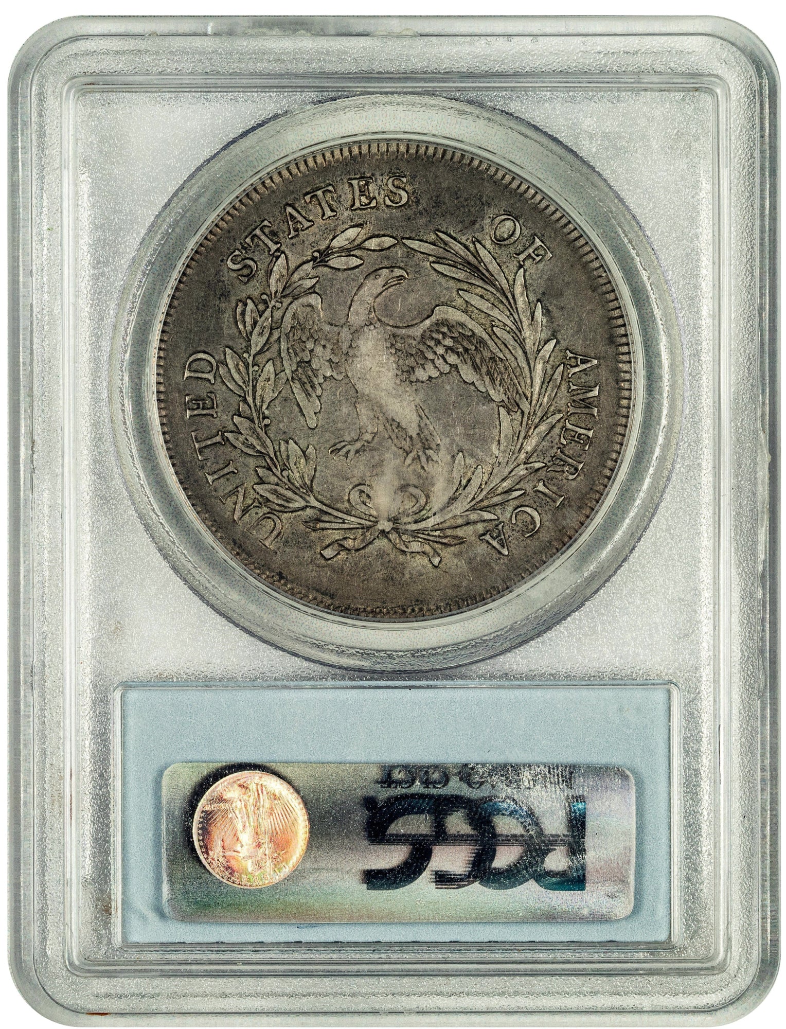 1795 $1 DRAPED BUST OFF-CENTER XF40 PCGS CAC HOLDER