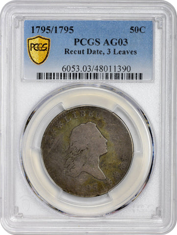 1795/1795 50C RECUT DATE 3 LEAVES AG03 PCGS - Paradime Coins | PCGS NGC CACG CAC Rare US Numismatic Coins For Sale