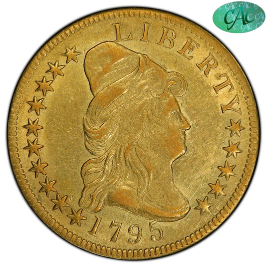 1795 $10 13 LEAVES XF45 PCGS CAC $10