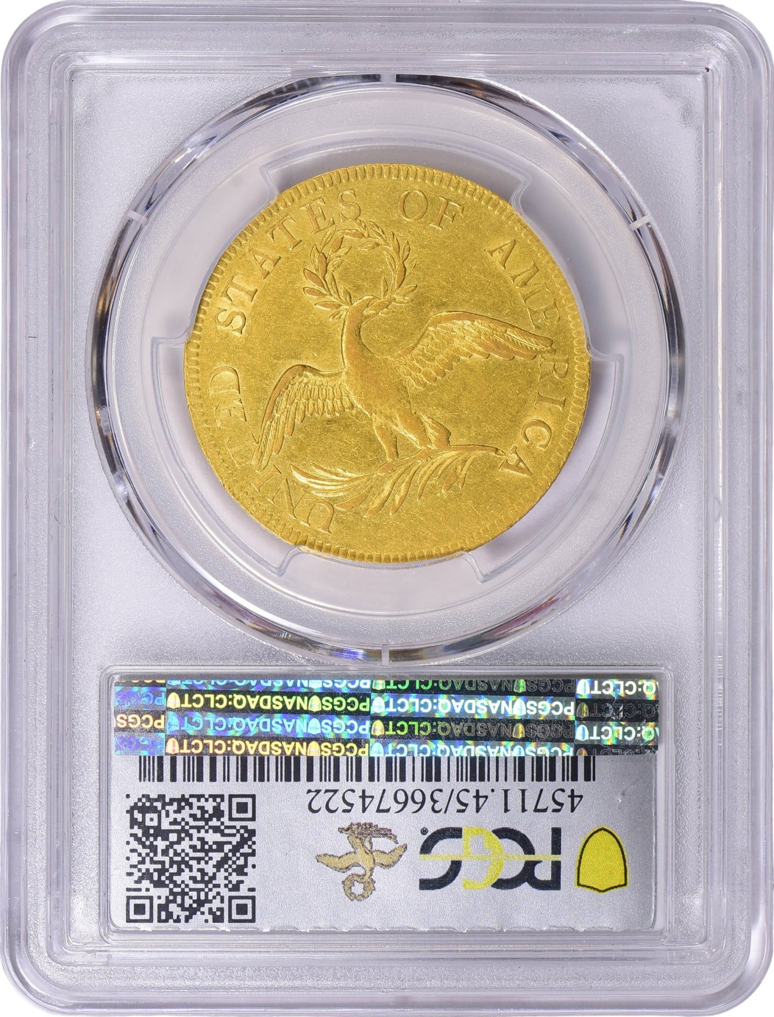 1795 $10 13 LEAVES XF45 PCGS CAC $10 REVERSE HOLDER