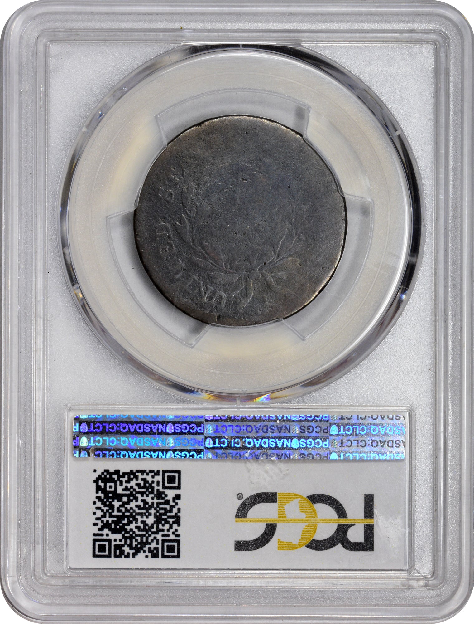 1795 1C LETTERED EDGE AG03 PCGS CAC REVERSE HOLDER