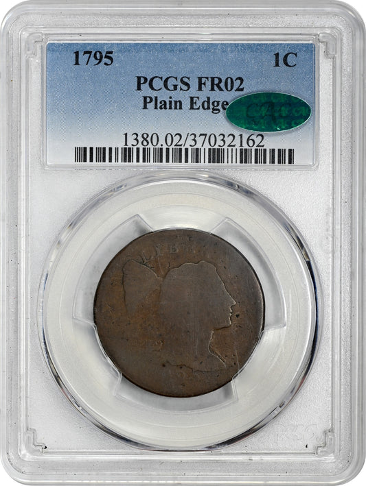 1795 1C PLAIN EDGE FR02 PCGS CAC HOLDER