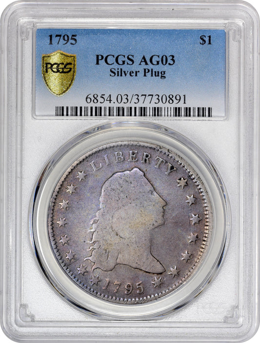 1795 $1 SILVER PLUG AG03 PCGS