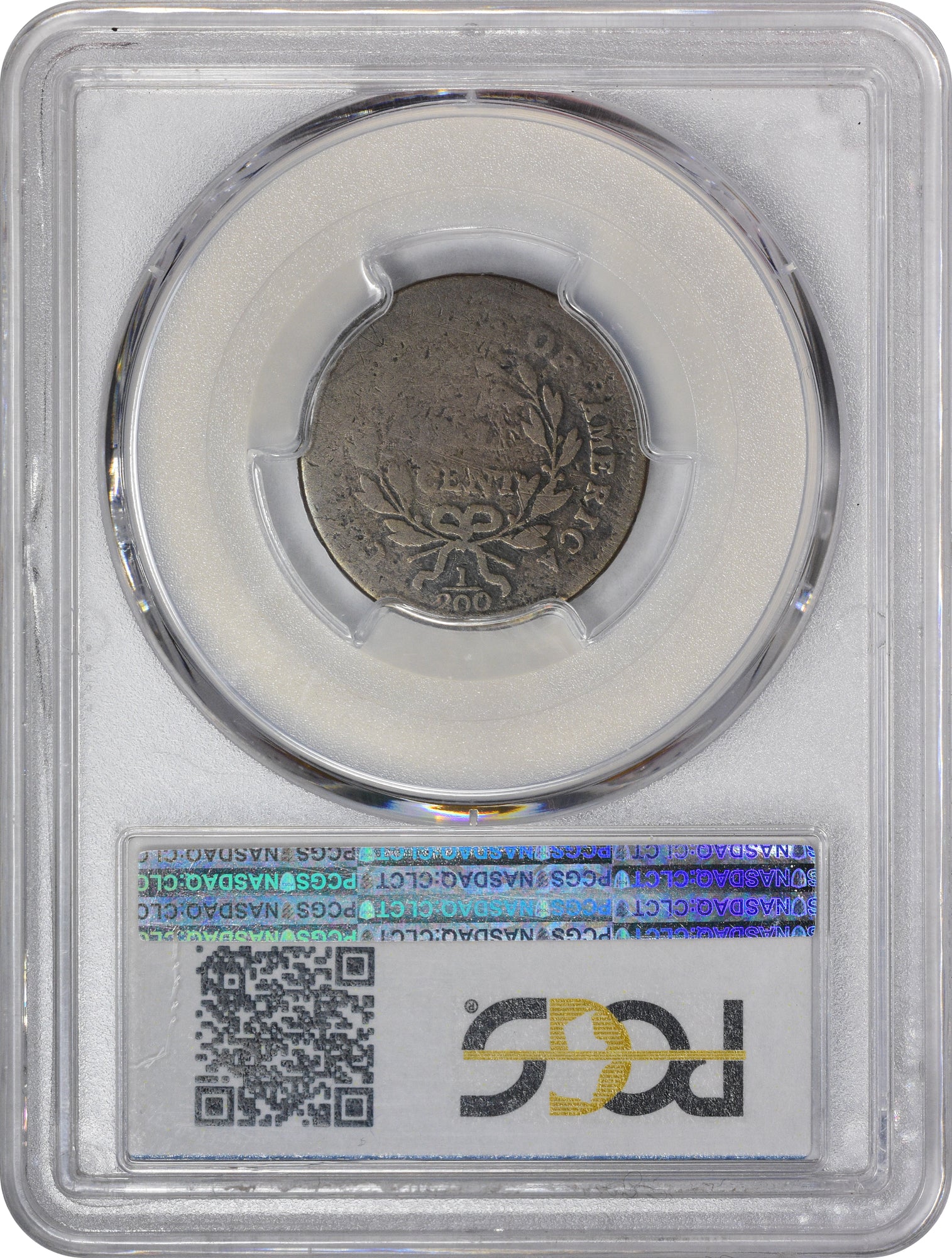 1795 1/2C LETTERED EDGE AG03 PCGS CAC REVERSE HOLDER