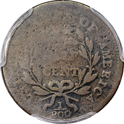 1795 1/2C LETTERED EDGE AG03 PCGS CAC REVERSE ZOOM IN