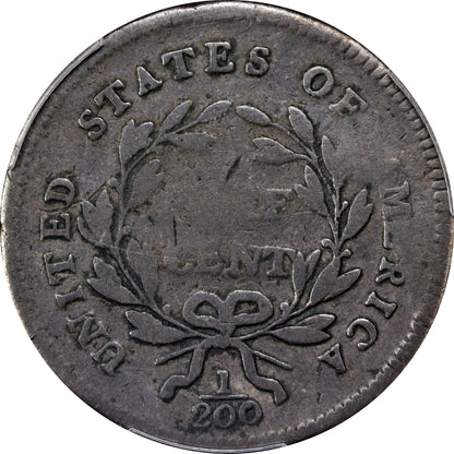 1795 1/2C LE PUNCTUATED DATE G06 PCGS CAC REV