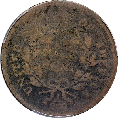 1795 1/2C PLAIN EDGE NO POLE FR02 PCGS CAC REVERSE