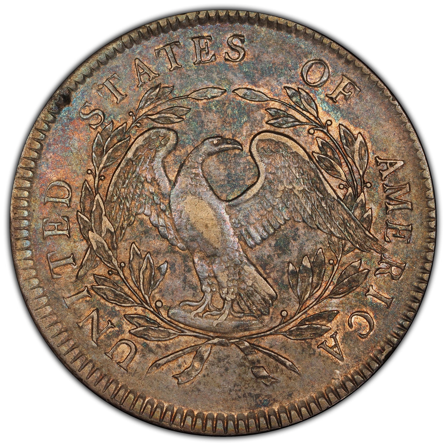 1795 $1 FLOWING HAIR DOLLAR 3 LEAVES XF40 PCGS CAC Reverse