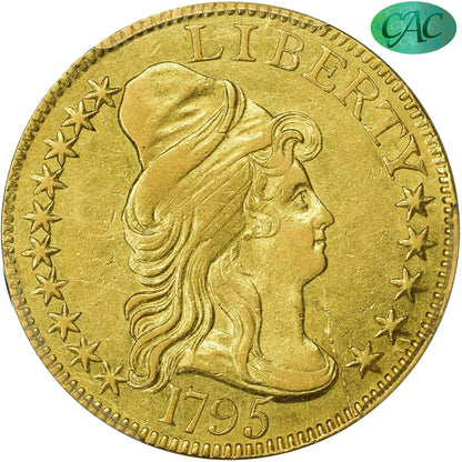1795 Draped Bust Half Eagle $5 LARGE EAGLE AU53 PCGS CAC