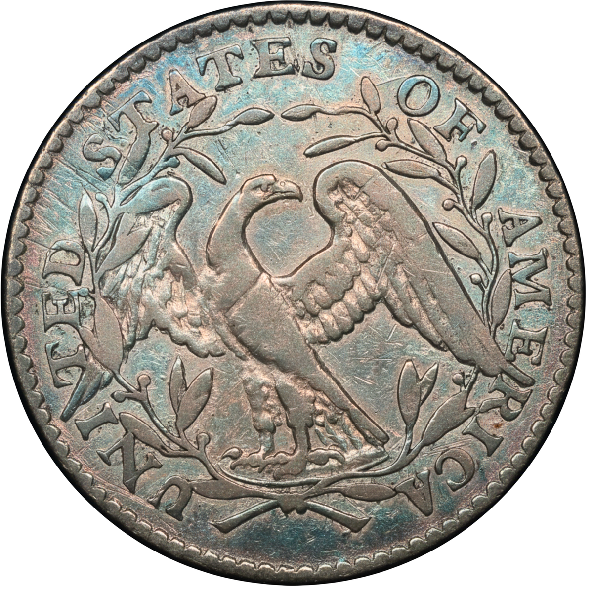 1795 Flowing Hair Half Dime H10C LM-3 (R.5) VF25 PCGS CAC Reverse