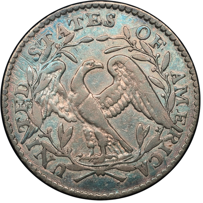 1795 Flowing Hair Half Dime H10C LM-3 (R.5) VF25 PCGS CAC Reverse