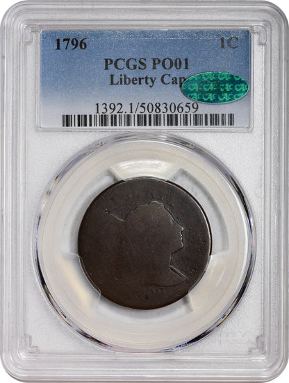 1796 1C LIBERTY CAP P01 PCGS CAC HOLDER