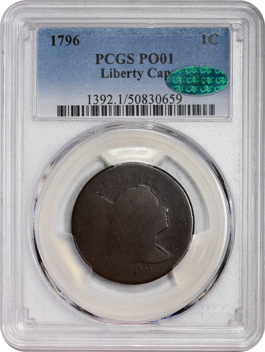1796 1C LIBERTY CAP P01 PCGS CAC HOLDER