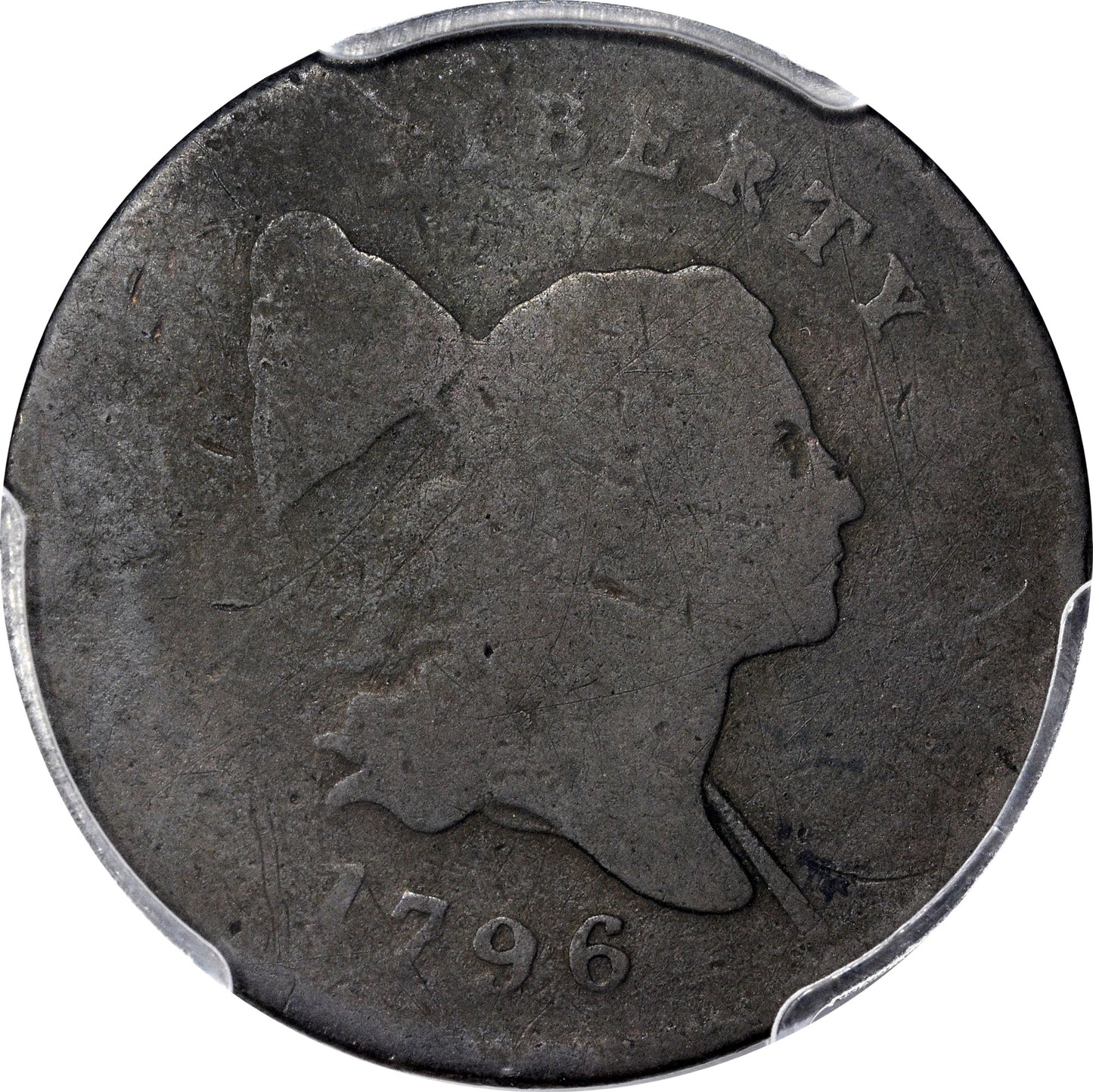 1796 1/2C WITH POLE AG03 PCGS CAC