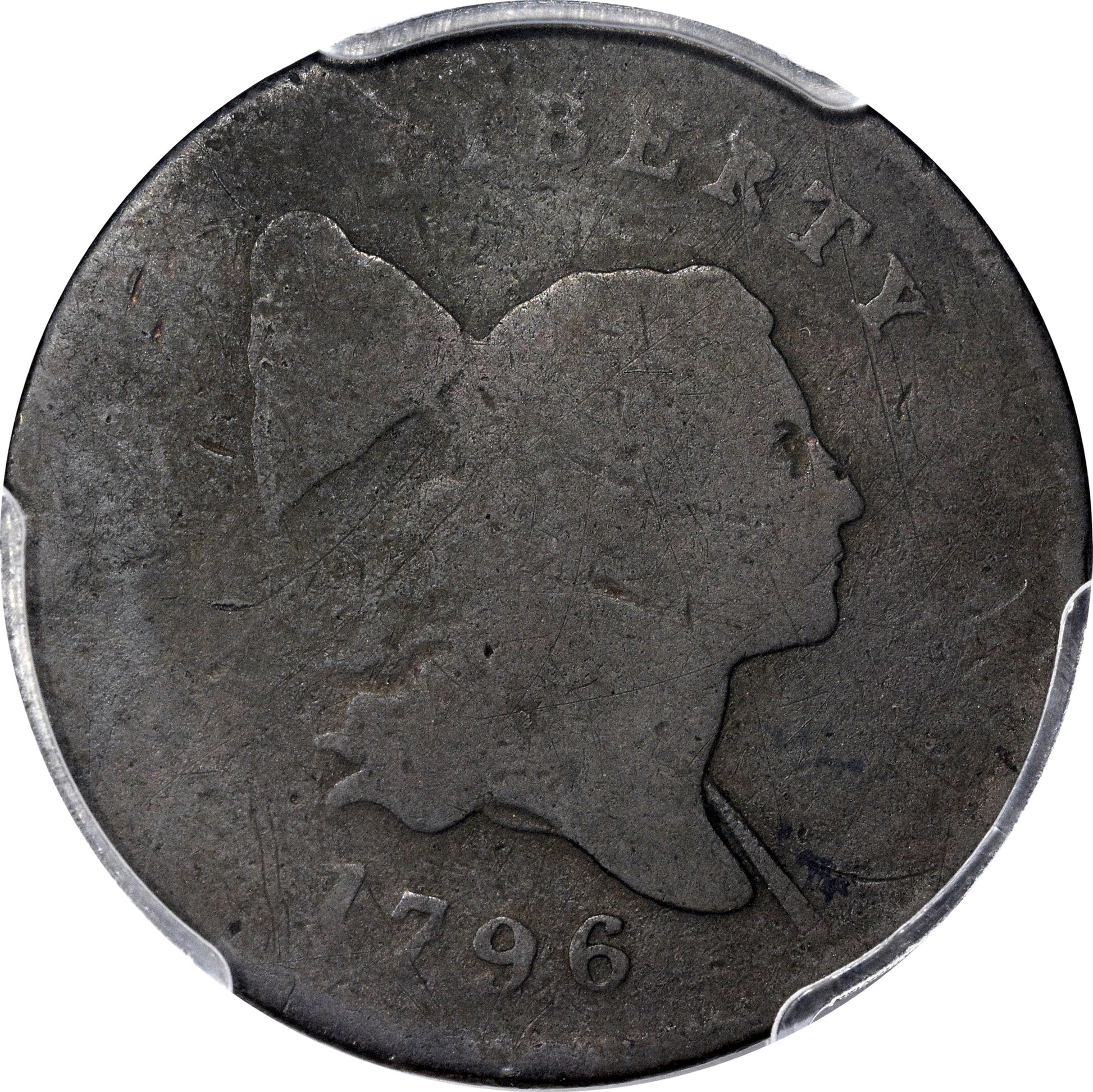 1796 1/2C WITH POLE AG03 PCGS CAC