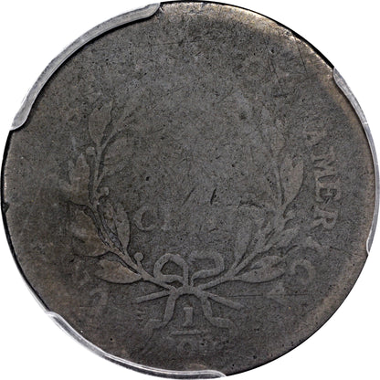 1796 1/2C WITH POLE AG03 PCGS CAC REVERSE ZOOM IN