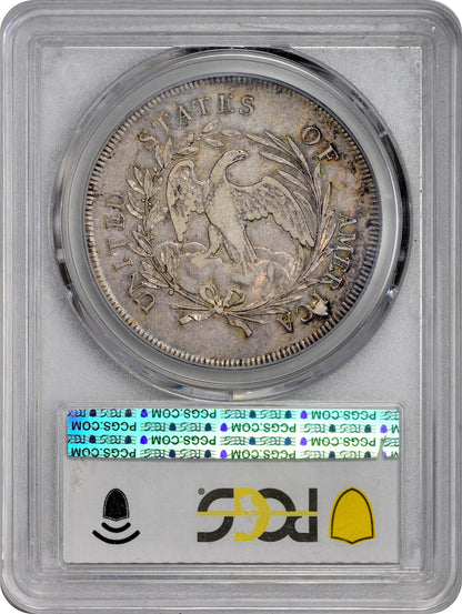 1796 $1 LG DT SM LT XF45 PCGS CAC $1