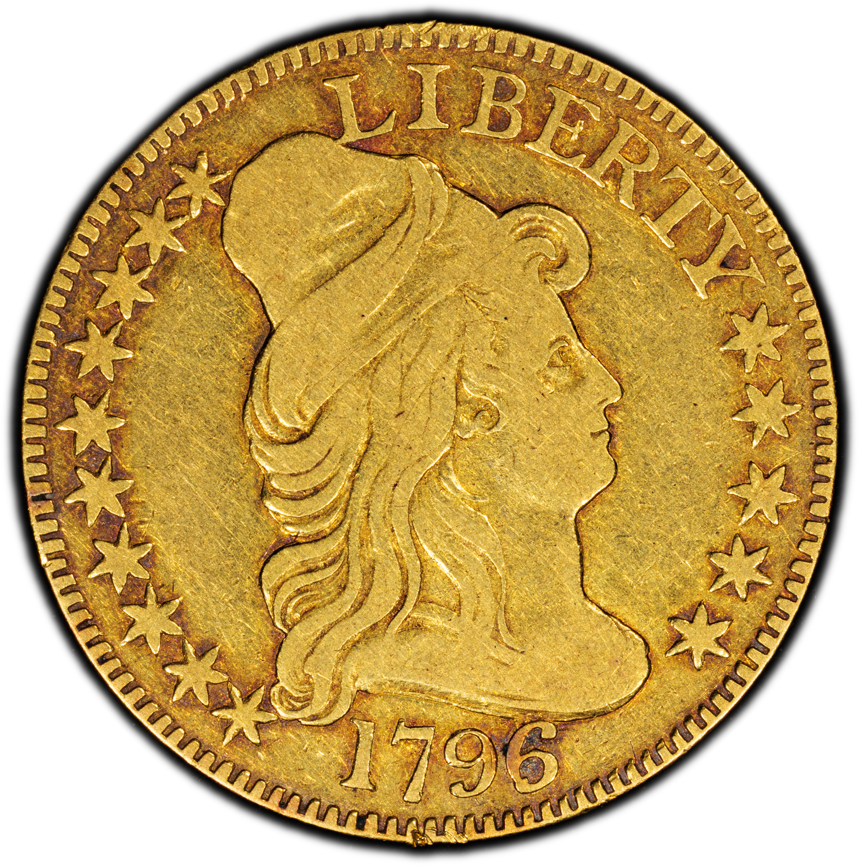 1796/5 $5 SMALL EAGLE F15 PCGS CAC
