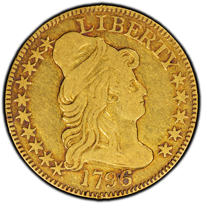 1796/5 $5 SMALL EAGLE F15 PCGS CAC