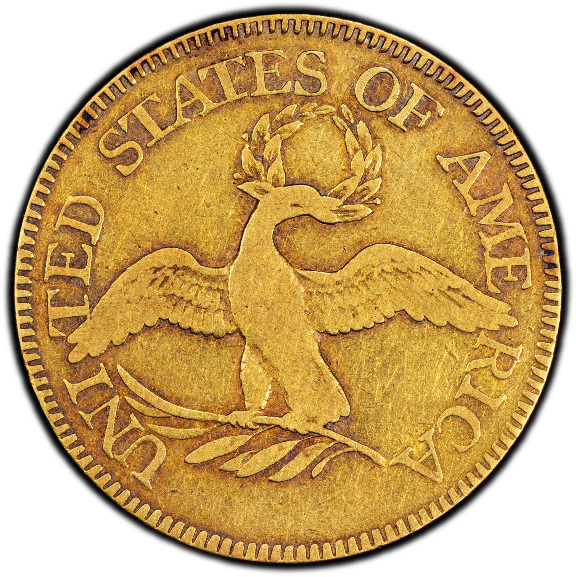 1796/5 $5 SMALL EAGLE F15 PCGS CAC REVERSE