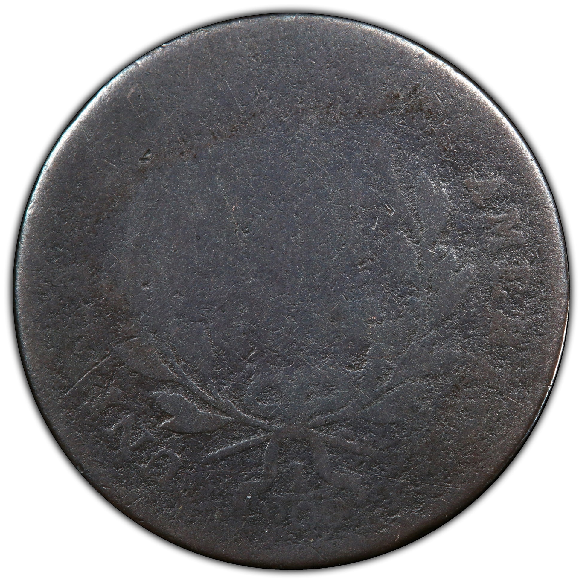 1797 1/2C 1 ABOVE 1 FR02 PCGS REVERSE ZOOM IN