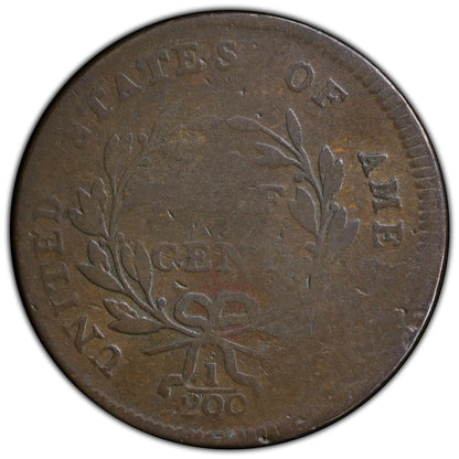 1797 1/2C 1 ABOVE 1 G06 PCGS CAC REVERSE