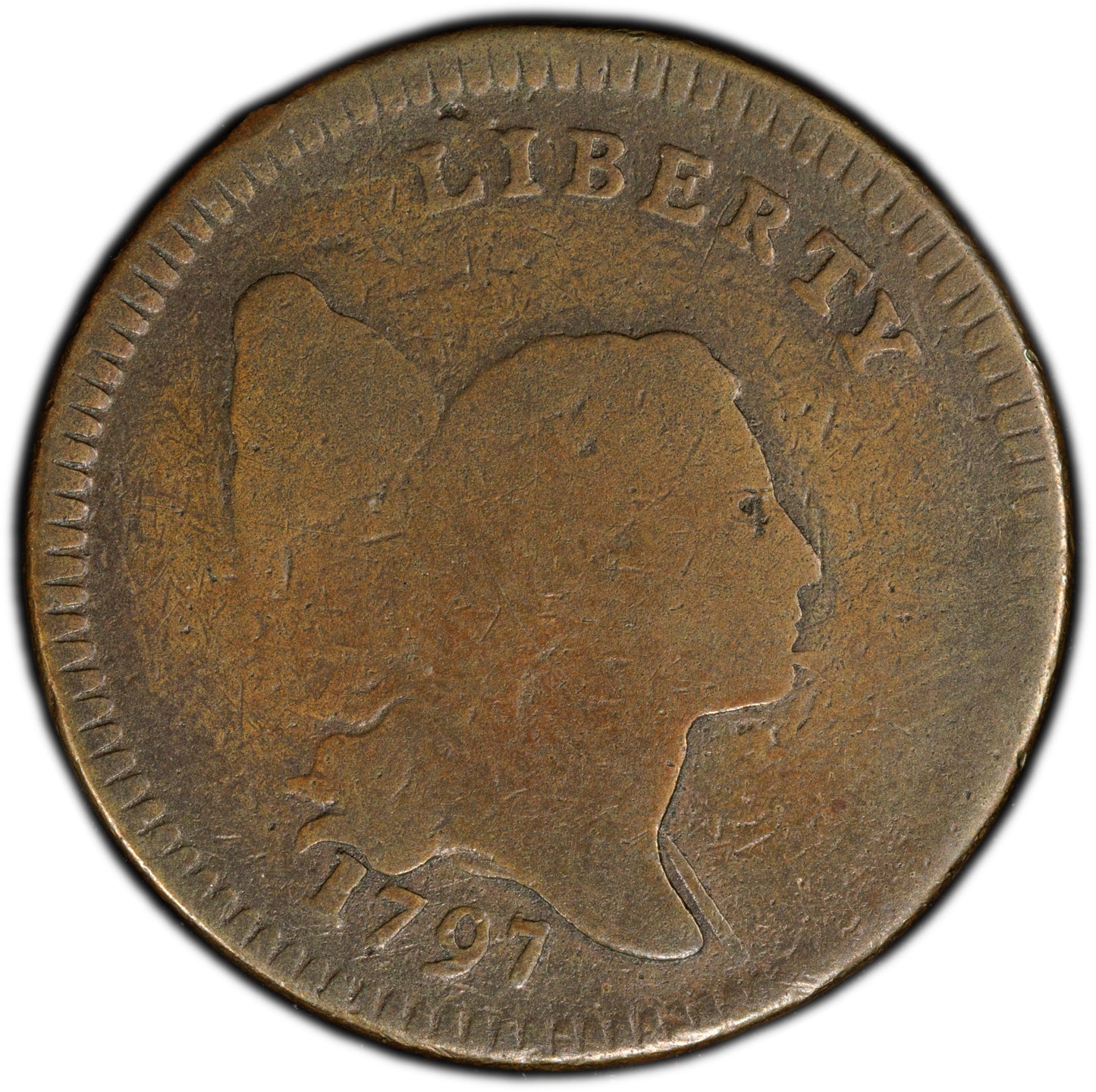1797 1/2C LOW HEAD PLAIN EDGE AG03 PCGS CAC