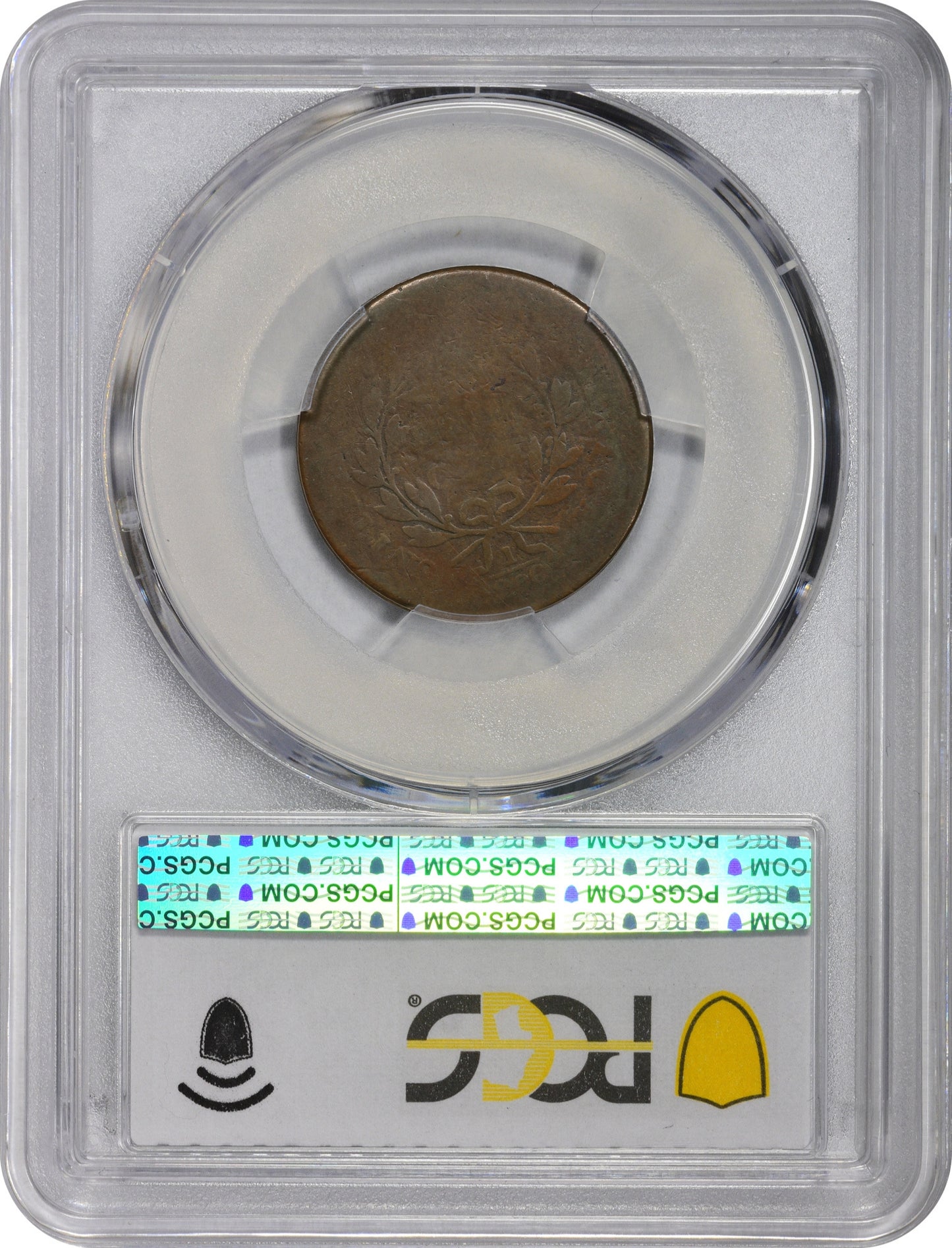 1797 1/2C LOW HEAD PLAIN EDGE AG03 PCGS CAC REVERSE HOLDER