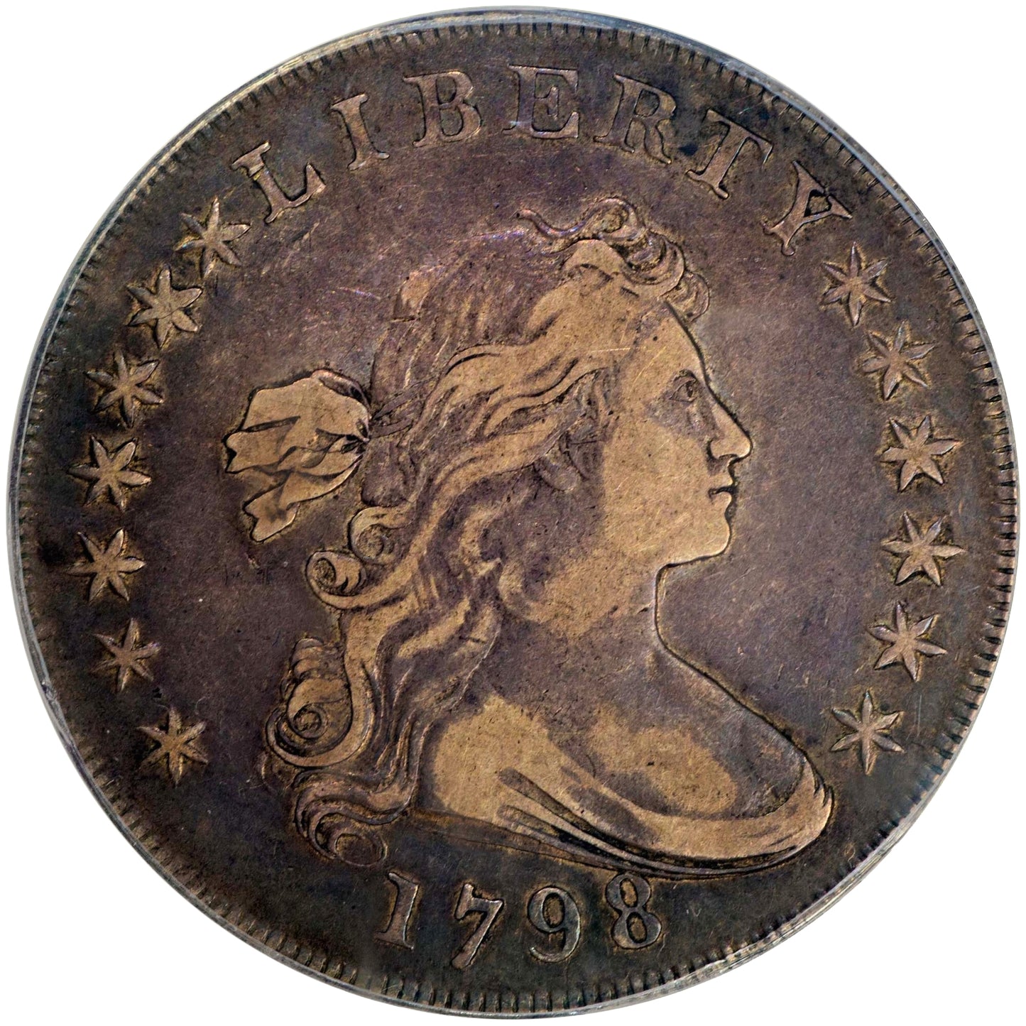 1798 $1 LARGE EAGLE VF35 PCGS CAC