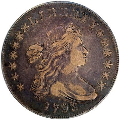 1798 $1 LARGE EAGLE VF35 PCGS CAC