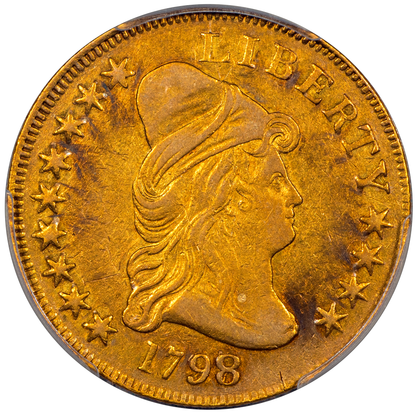 1798/7 $10 DRAPED BUST EAGLE 9X4 STARS VF30 PCGS