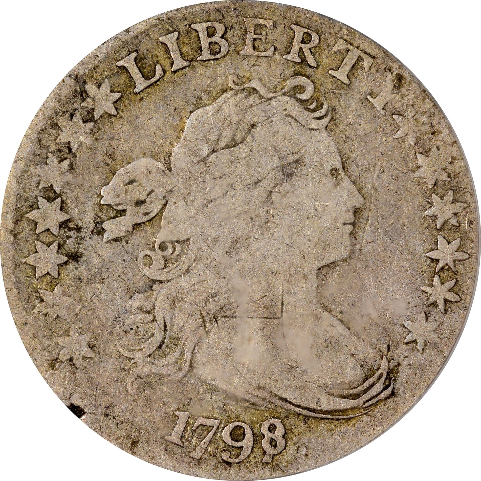 1798/97 10C 16 STARS REV VG10 OGH PCGS