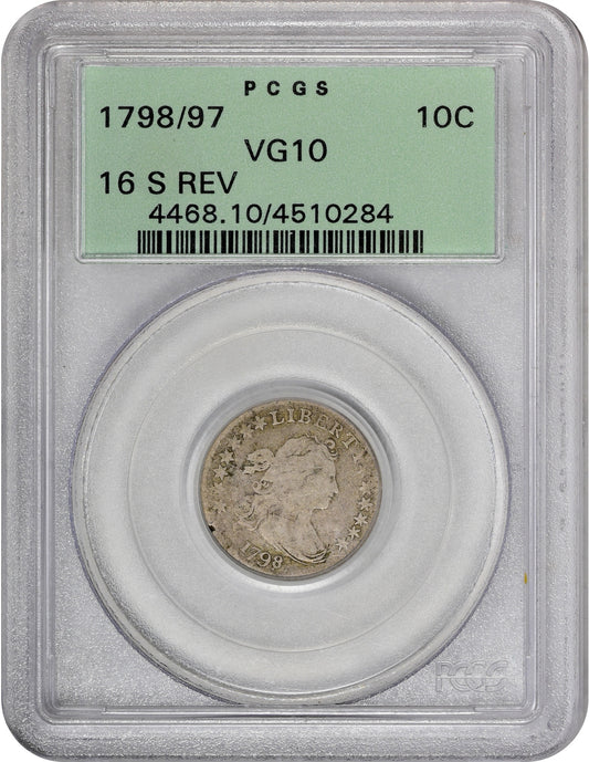1798/97 10C 16 STARS REV VG10 OGH PCGS