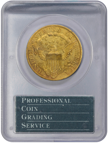 1799 $10 LARGE STARS XF45 OGH RATTLER PCGS CAC OLD REVERSE HOLDER