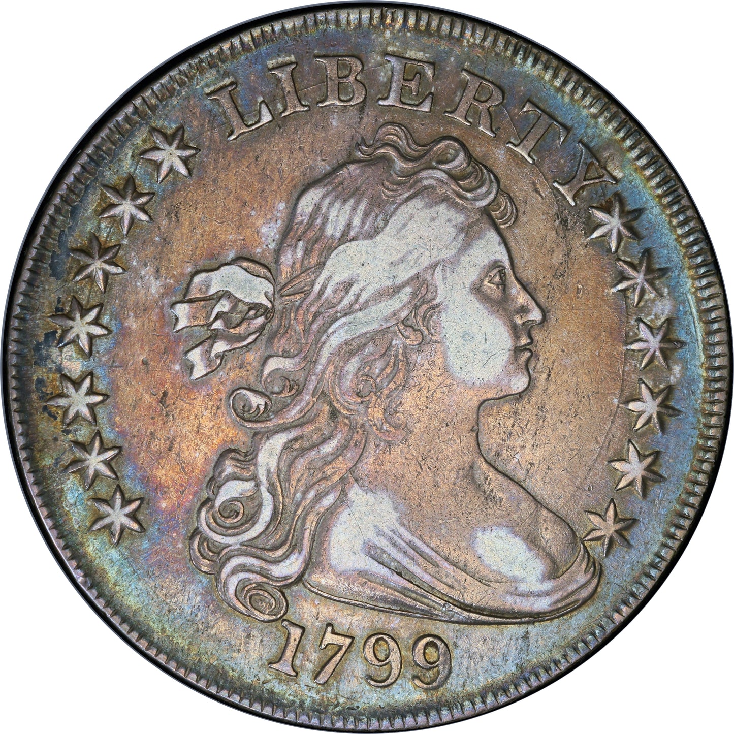 1799 $1 IRREGULAR DATE 13 STARS XF45 PCGS CAC