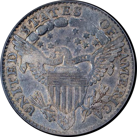 1800 Draped Bust Half Dime H10C VF35 PCGS CAC Reverse