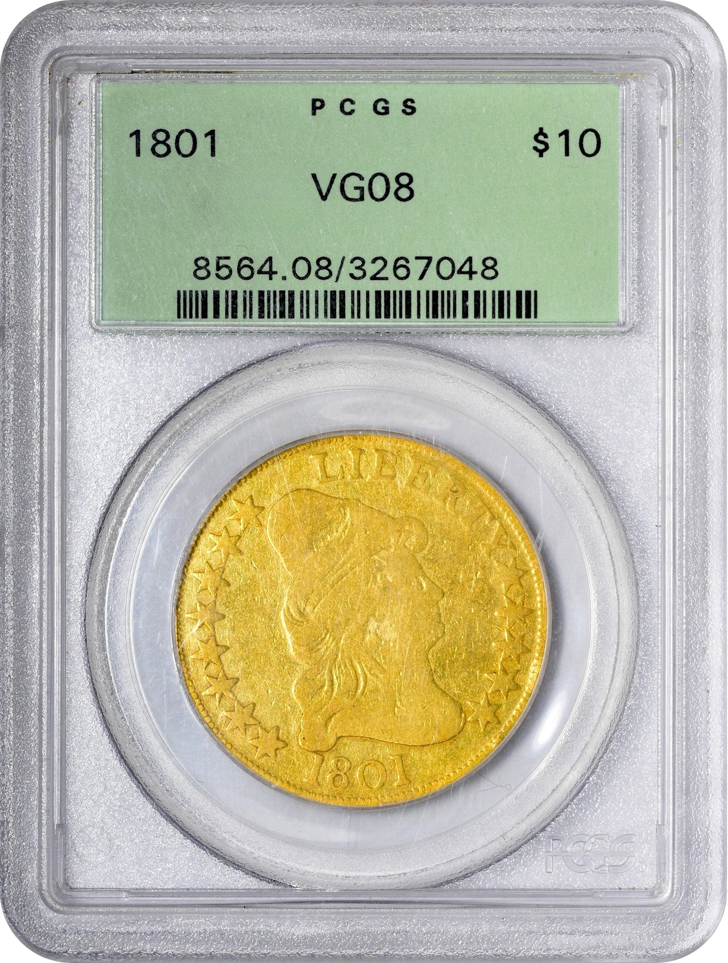 1801 $10 VG08 OGH PCGS - Paradime Coins | PCGS NGC CACG CAC Rare US Numismatic Coins For Sale