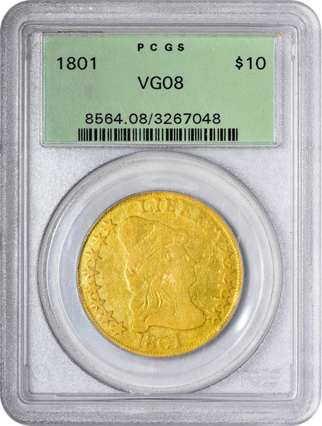 1801 $10 VG08 OGH PCGS - Paradime Coins | PCGS NGC CACG CAC Rare US Numismatic Coins For Sale